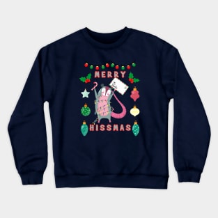 Merry Hissmas Opossum Crewneck Sweatshirt